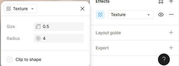 Effect: Texture, Size:0.5, Radius:4